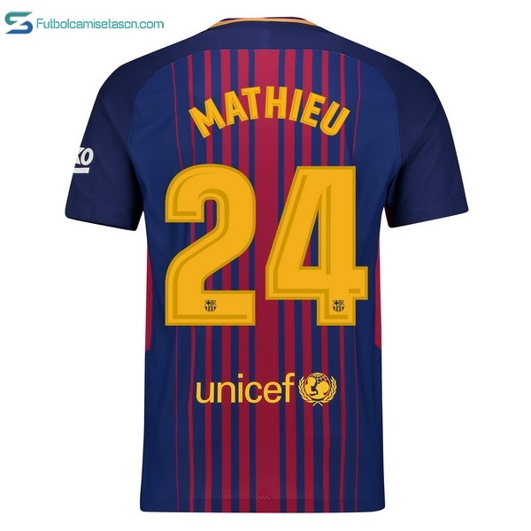 Camiseta Barcelona 1ª Mathieu 2017/18